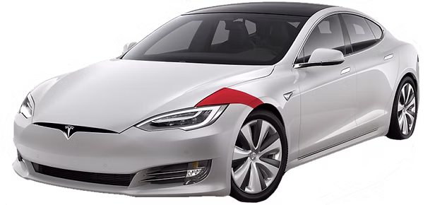 Partial Fenders paint protection film coverage