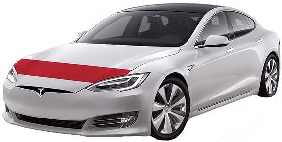 Partial Hood paint protection film coverage