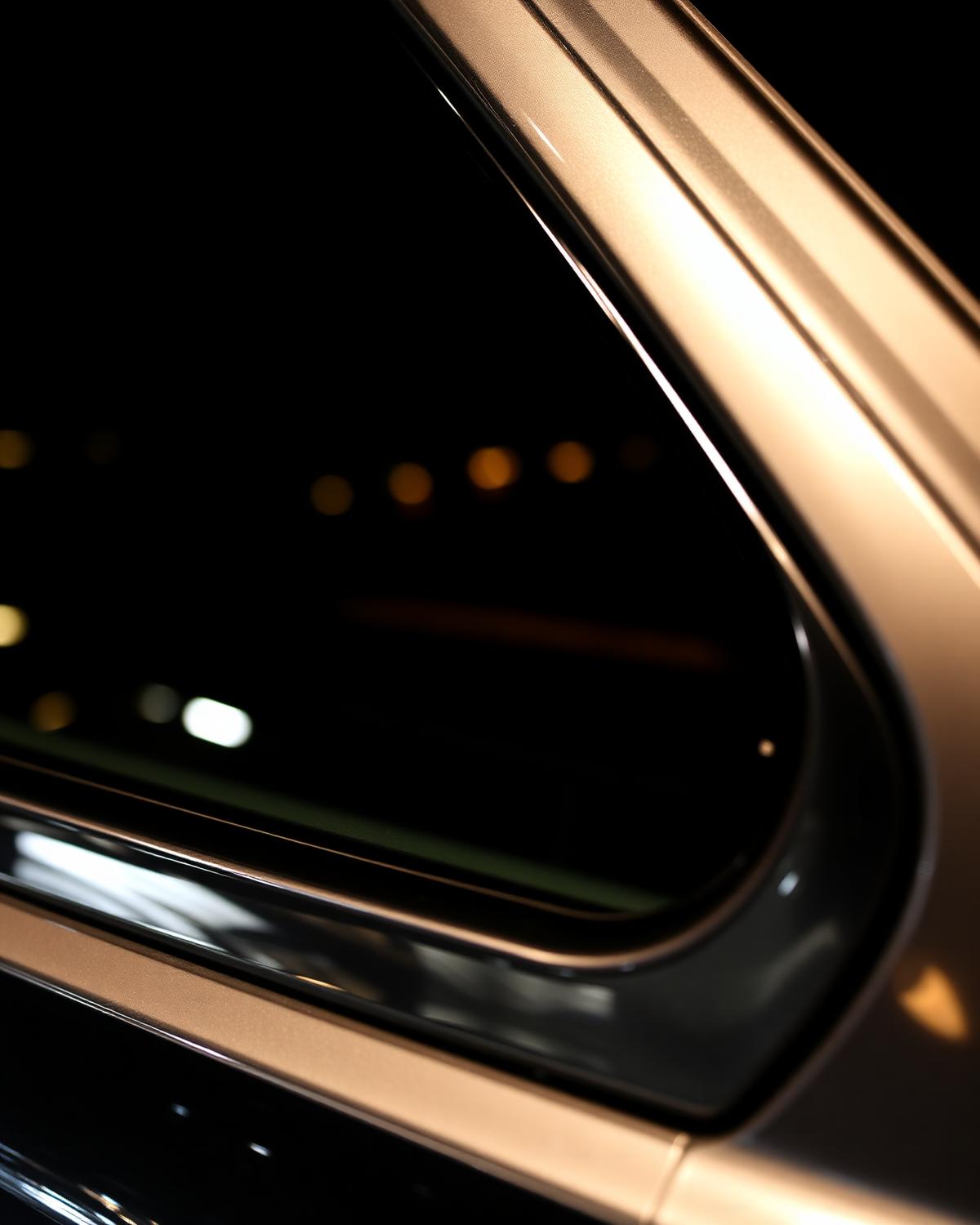 Window tint shade simulator on a luxury vehicle
